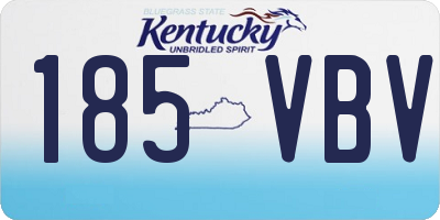 KY license plate 185VBV