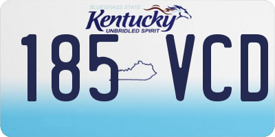 KY license plate 185VCD