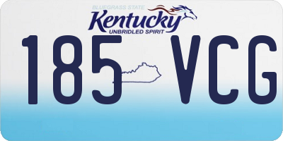 KY license plate 185VCG