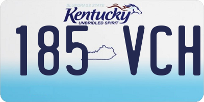 KY license plate 185VCH