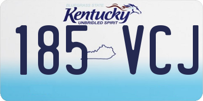 KY license plate 185VCJ