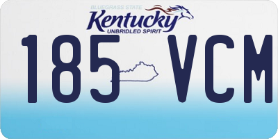 KY license plate 185VCM