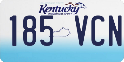 KY license plate 185VCN