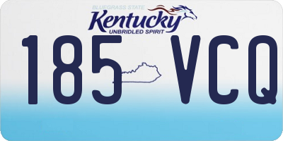 KY license plate 185VCQ