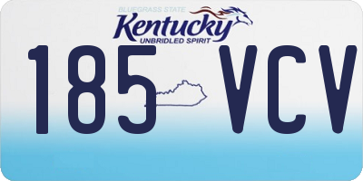 KY license plate 185VCV