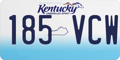 KY license plate 185VCW