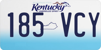 KY license plate 185VCY