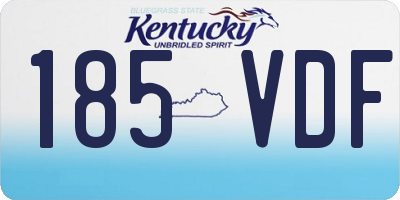 KY license plate 185VDF
