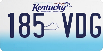 KY license plate 185VDG