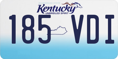 KY license plate 185VDI