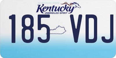 KY license plate 185VDJ