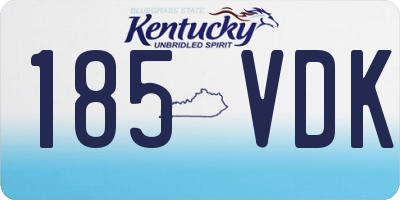 KY license plate 185VDK