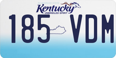 KY license plate 185VDM