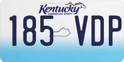 KY license plate 185VDP
