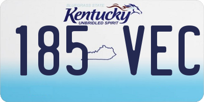 KY license plate 185VEC