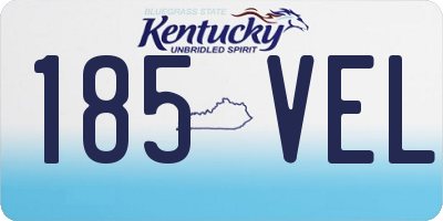 KY license plate 185VEL