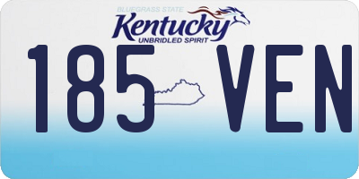 KY license plate 185VEN