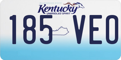 KY license plate 185VEO