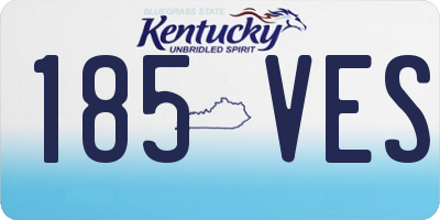 KY license plate 185VES