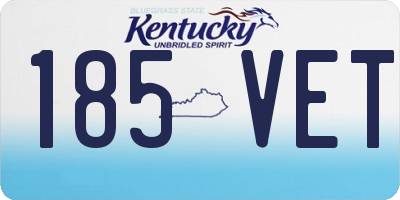 KY license plate 185VET