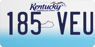 KY license plate 185VEU