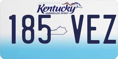 KY license plate 185VEZ