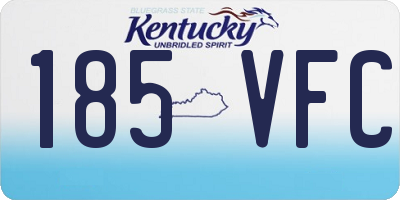 KY license plate 185VFC