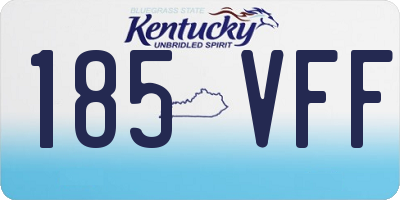KY license plate 185VFF