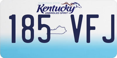 KY license plate 185VFJ