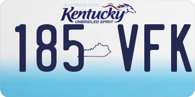 KY license plate 185VFK