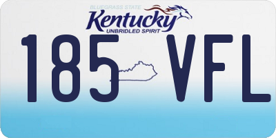 KY license plate 185VFL