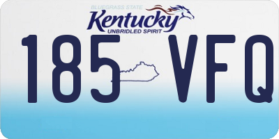 KY license plate 185VFQ