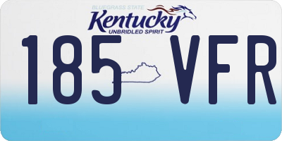 KY license plate 185VFR