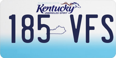 KY license plate 185VFS