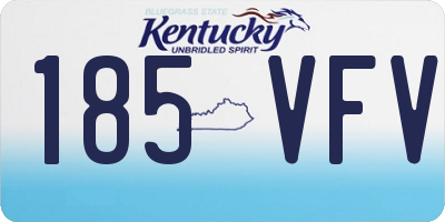 KY license plate 185VFV