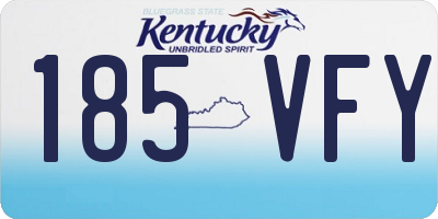 KY license plate 185VFY