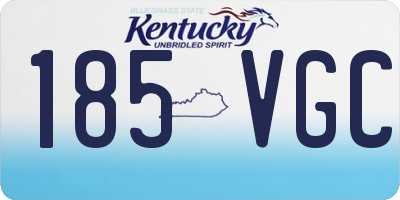 KY license plate 185VGC