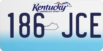 KY license plate 186JCE