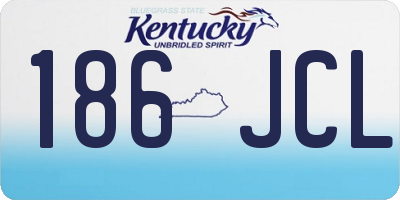 KY license plate 186JCL