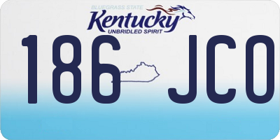 KY license plate 186JCO