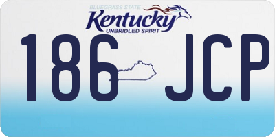 KY license plate 186JCP