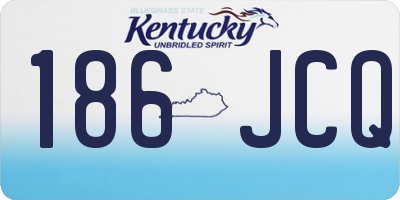 KY license plate 186JCQ