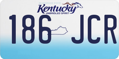 KY license plate 186JCR