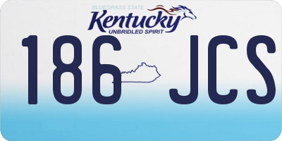 KY license plate 186JCS