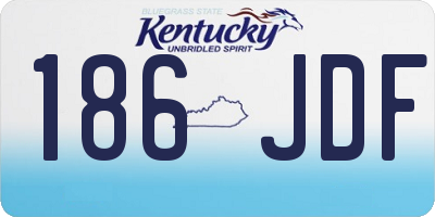 KY license plate 186JDF