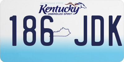 KY license plate 186JDK