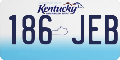 KY license plate 186JEB