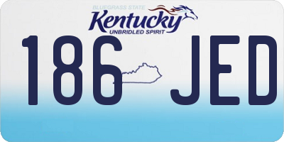 KY license plate 186JED