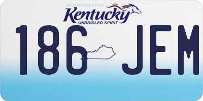 KY license plate 186JEM