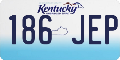 KY license plate 186JEP